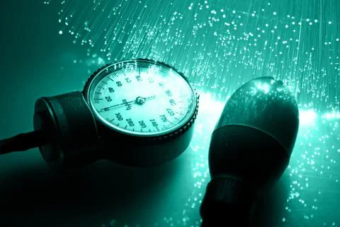 Fiber optics background with lots of light spots Stock Photos