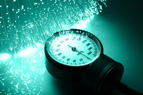 Fiber optics background with lots of light spots Stock Photos
