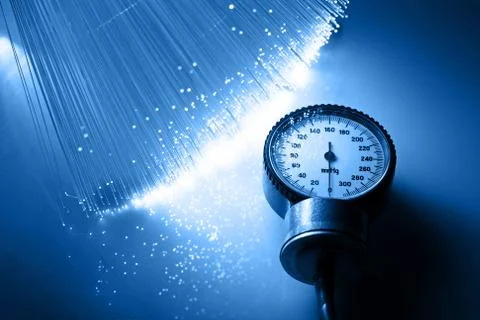 Fiber optics background with lots of light spots Stock Photos