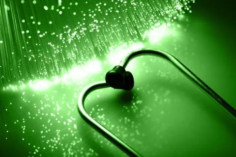 Fiber optics background with lots of light spots Stock Photos