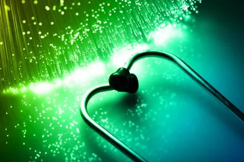 Fiber optics background with lots of light spots Stock Photos