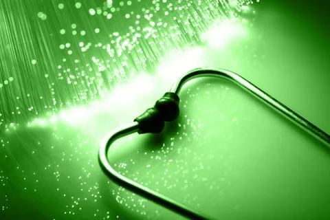 Fiber optics background with lots of light spots Stock Photos