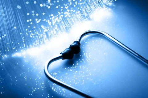 Fiber optics background with lots of light spots Stock Photos