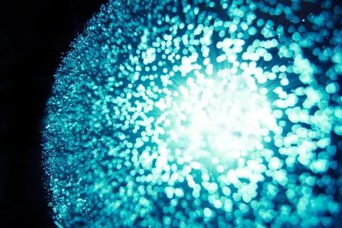 Fiber optics background with lots of light spots Foto stock
