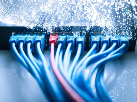 Fiber optics background with lots of light spots Stock Photos