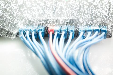 Fiber optics background with lots of light spots Stock Photos