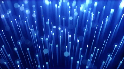 Fiber Optics. Bunch of Colored Optical Fibres With Bokeh. Blur With DOF. LOOP. Stock Footage 122751675