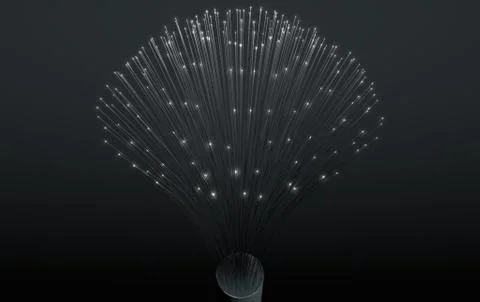 Fiber Optics Close Stock Illustration