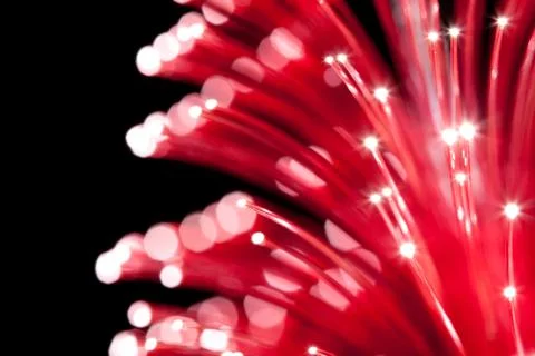 Fiber optics close-up Stock Photos