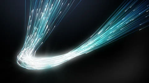 Fiber Optics Light Cable Concept on Bend Stock Footage 48761901