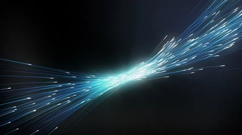 Fiber Optics Light Cable Line Concept Loop Stock Footage