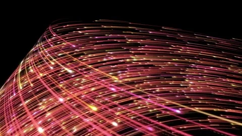 Fiber Optics Light In A Curve. 4k seamless loop Stock Footage 346205656