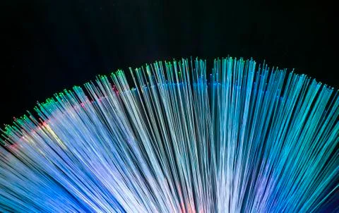 Fiber optics lights abstract background Stock Photos
