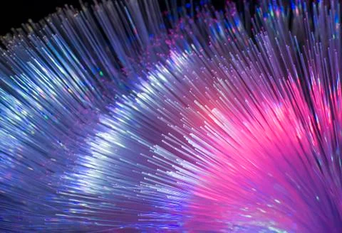 Fiber optics lights abstract background Stock Photos