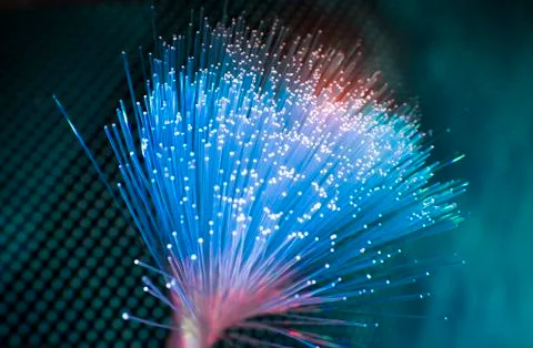 Fiber optics lights abstract background Stock Photos