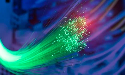 Fiber optics lights abstract background Stock Photos
