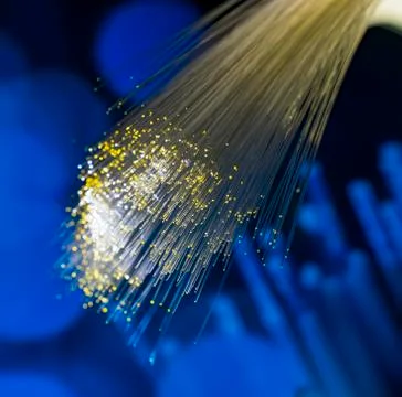 Fiber optics lights abstract background Stock Photos