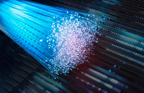 Fiber optics lights abstract background Stock Photos