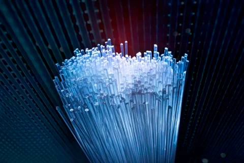 Fiber optics lights abstract background Stock Photos