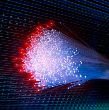 Fiber optics lights abstract background Stock Photos