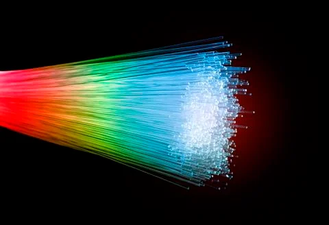 Fiber optics lights abstract background Stock Photos