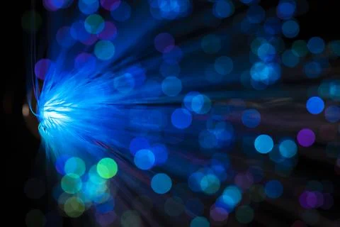 Fiber optics lights abstract background Stock Photos