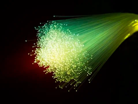 Fiber optics network cable Stock Photos
