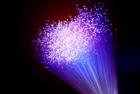 Fiber optics network cable Stock Photos