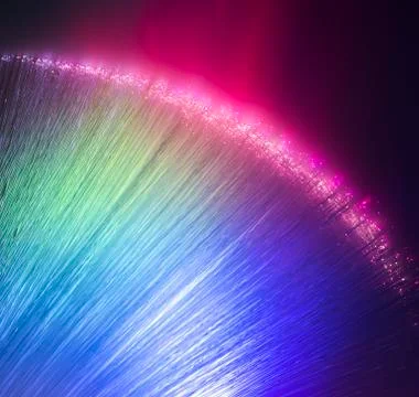 Fiber optics network cable for ultra fast internet communications, Stock Photos