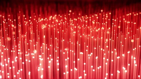 Fiber Optics Strands With Flashing Light Signals. Technology Concept. Stock Footage 122700628