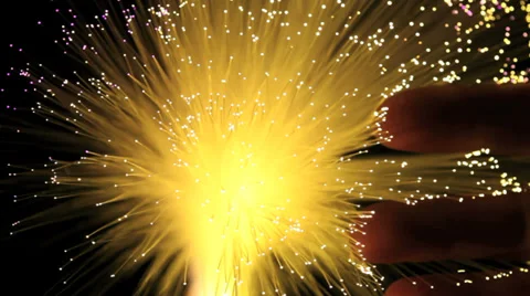 Fiber optics strands Stock Footage 34333824