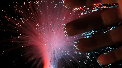 Fiber optics strands Stock Footage 34333920