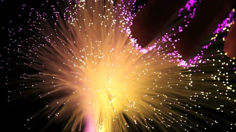 Fiber optics strands Stock Footage 34334059