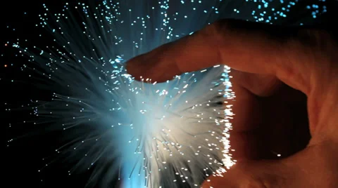 Fiber optics strands Stock Footage 34334468