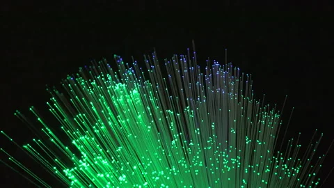 Fiber optics strands Stock Footage 128979293
