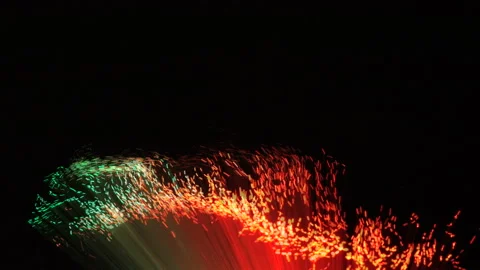 Fiber optics strands Stock Footage 128979353