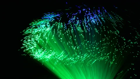 Fiber optics strands Stock Footage 128979420