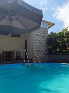 Fiber pool ladder for the elderly and obese 1 스톡 사진