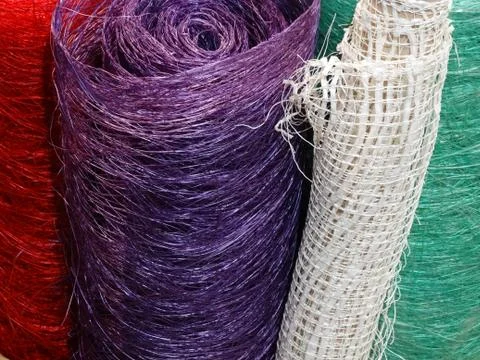 Fiber stylish multi-colored material. Stock Photos