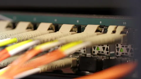 Fiber Switch into Focus Stock Footage 53063994