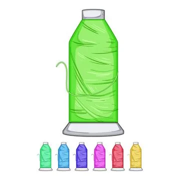 Fiber thread spool cartoon vector graphic Stock Illustration
