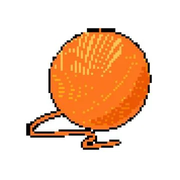 Fiber yarn wool pixel art vector illustration Stock Illustration