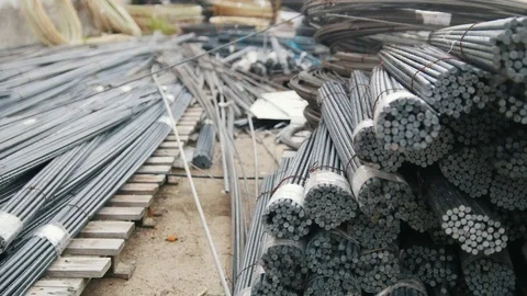 Fiberglass kernels in rods - ready production in plant Stock Footage 80049709