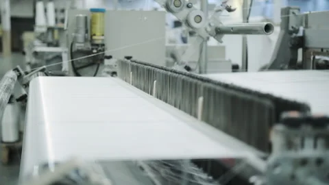 Fiberglass production. hardware operation of the machine Stock Footage 203265961