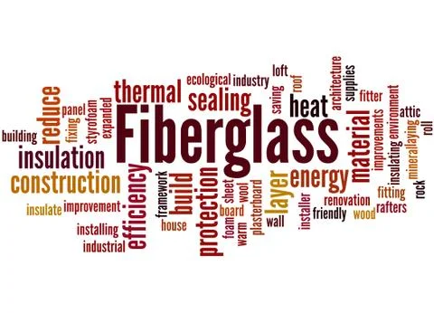 Fiberglass, word cloud concept Stock Illustration