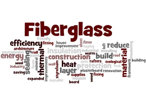 Fiberglass, word cloud concept 스톡 일러스트