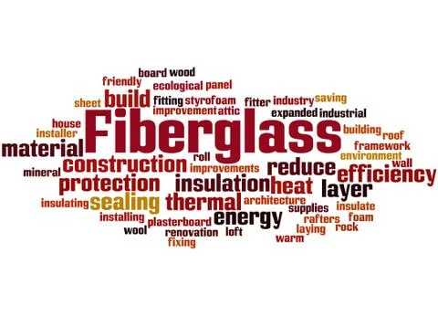 Fiberglass, word cloud concept Stock Illustration