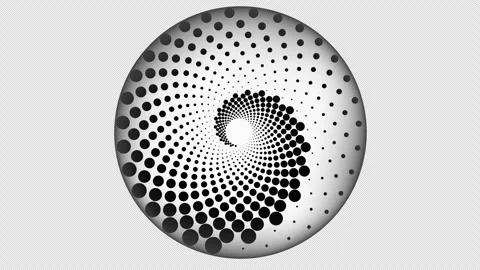 Fibonacci with circle dot isolated on transparent background. 4K footage. 動画素材 280922538