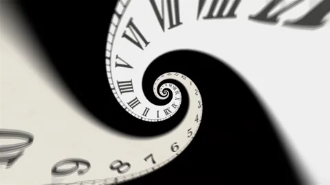 Fibonacci Clock Spiral Video stock 314207614