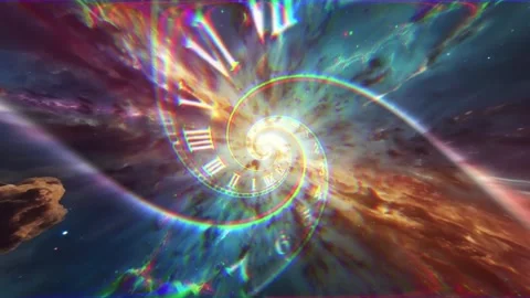 Fibonacci Clock Spiral Video stock 314207623